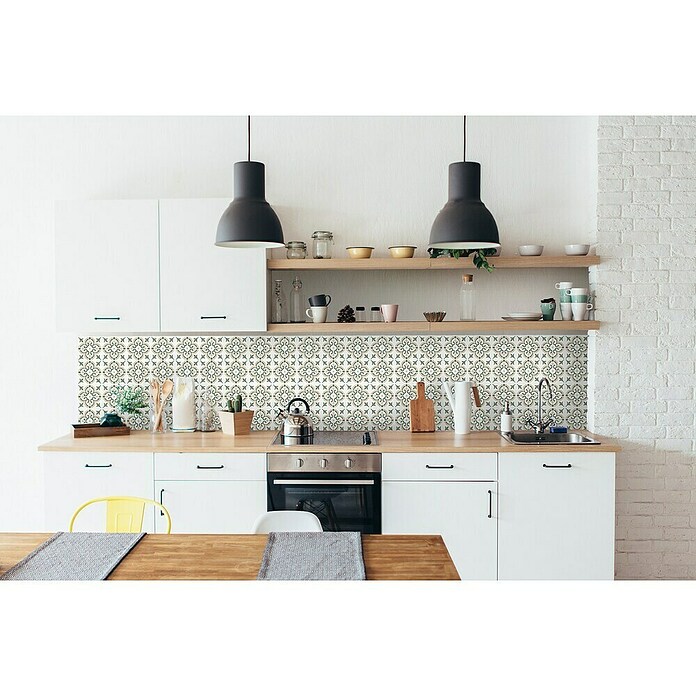 D-c-fix Fliesensticker Wall Tiles Jamila (6 Stk., 15 x 15 cm, Olive) | BAUHAUS