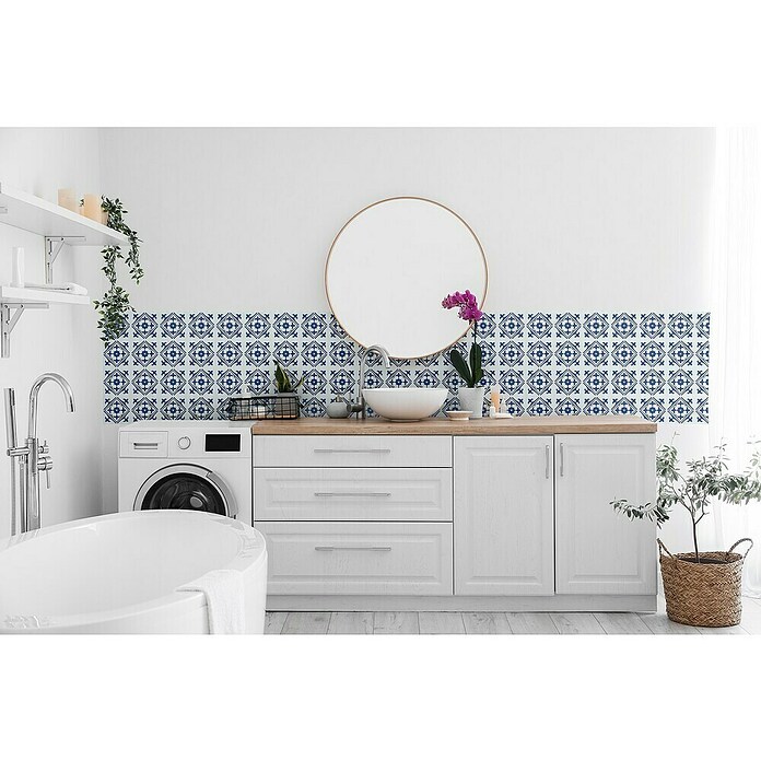 D-c-fix Fliesensticker Wall Tiles Nadia (6 Stk., 15 x 15 cm, Blau) | BAUHAUS