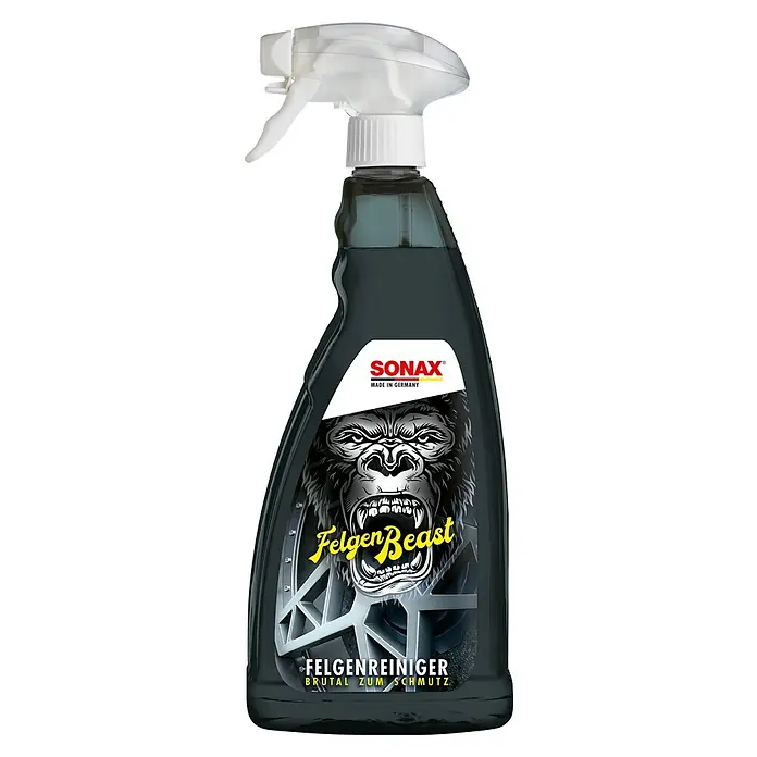 Sonax Felgenreiniger Felgenbeast - 1 l - Sonax FelgenBeast Felgenreiniger: Leistungsstark gegen Schmutz mit Gorilla-Power. Ideal für die gründliche Reinigung von Autofelgen.