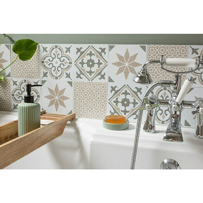 D-c-fix Fliesensticker Wall Tiles Jamila (6 Stk., 15 x 15 cm, Olive) | BAUHAUS