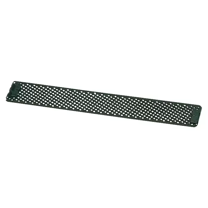 Mondelin Raspel 225ER VE 1 - Länge: 255 mm - Dunkelgraue perforierte Metall-Raspelklinge mit zahlreichen kleinen Löchern.