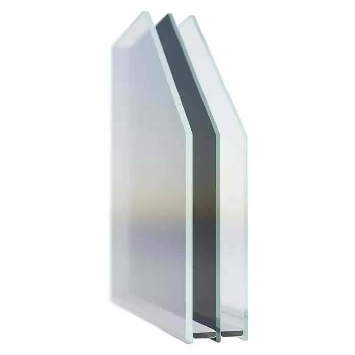 FM Türen Haustür AS68-25 - 110 x 210 cm, DIN Anschlag: Links, Weiß - Dreifachverglasung mit dunklen inneren Abstandhaltern.