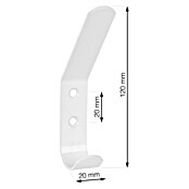 Walteco Jashaak A2 (l x b x h: 119 x 20,2 x 45 mm, Aantal haken: 2 st., Wit) | BAUHAUS