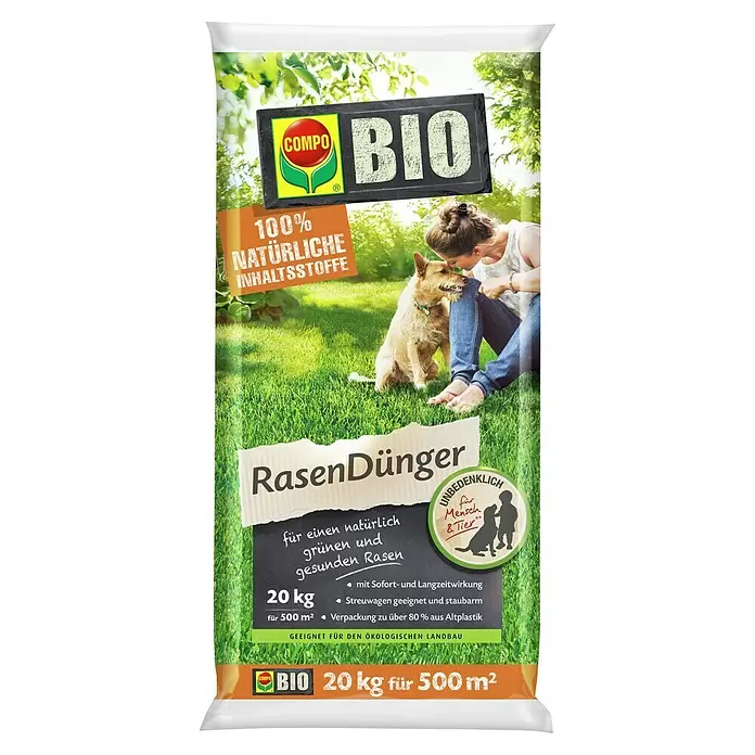 Compo Bio-Rasendnger - 20 kg, Max. Anwendungsflche: 500 m online kaufen  bei BAUHAUS