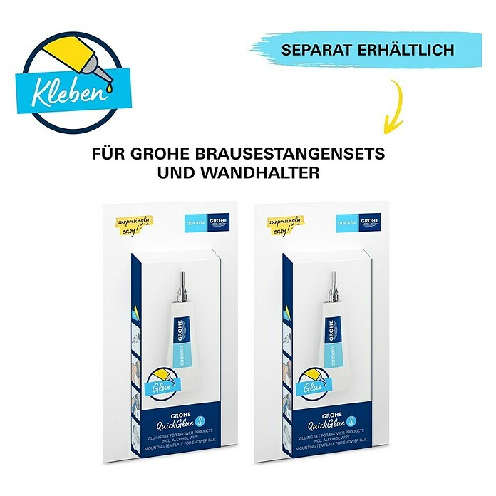 Grohe Vitalio Start Brausegarnitur 110 (Lochabstand: 47 cm - 62 cm, Silber, Kunststoff) | BAUHAUS