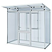 KGT Gewächshaus Linea I (1,1 x 2,33 x 2,2 m, Polycarbonat, Glasstärke: 10 mm, Pressblank)