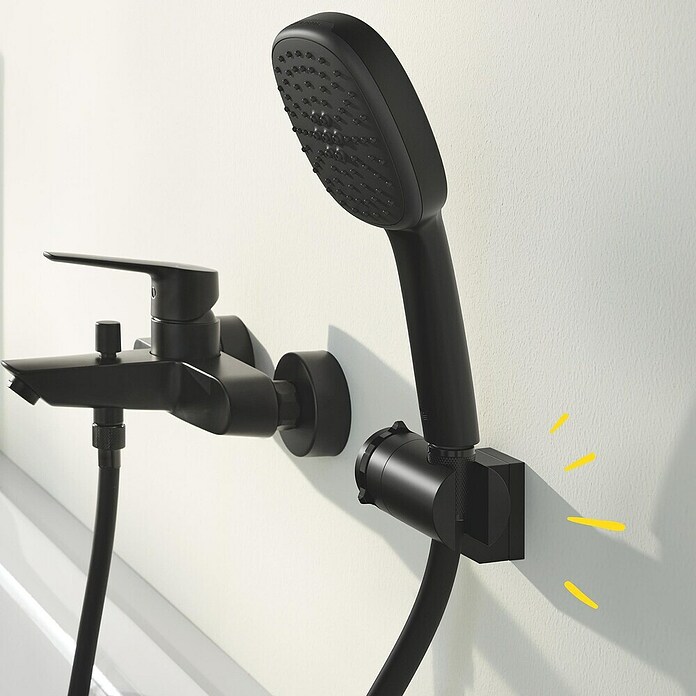 Grohe QuickFix Brausehalter Vitalio Universal (Kunststoff, Schwarz, Matt) | BAUHAUS
