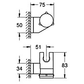 Grohe QuickFix Brausehalter Vitalio Universal (Kunststoff, Schwarz, Matt) | BAUHAUS