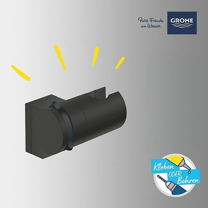 Grohe QuickFix Brausehalter Vitalio Universal (Kunststoff, Schwarz, Matt) | BAUHAUS