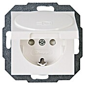 Voltomat Steckdose mit Deckel (Reinweiß, 1-fach, Kunststoff, Unterputz, IP20)