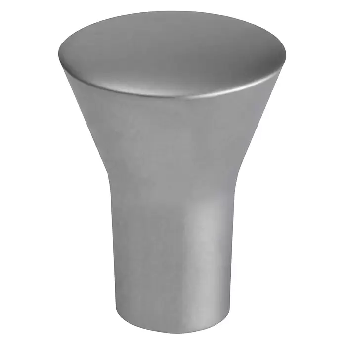 Walteco Möbelknopf Tucson - Durchmesser: 16 mm, Sonstige, Verchromt matt - Silberfarbener, konischer Möbelknopf aus Metall mit flacher Oberseite.