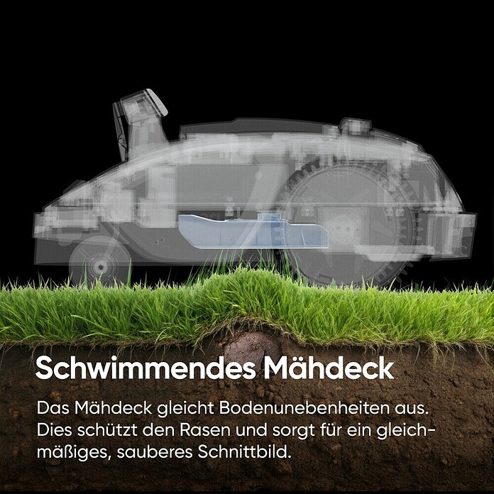 Sunseeker Mähroboter V3 Plus (1 000 m², Schnittbreite: 18 cm, Kamera-gestützte Navigation) | BAUHAUS