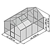 KGT Gewächshaus Dahlie IV (Außenmaß inkl. Dachüberstand (B x T): 297 x 429 cm, Material Seitenwand: Kunststoff, 16 mm, Tannengrün) | BAUHAUS