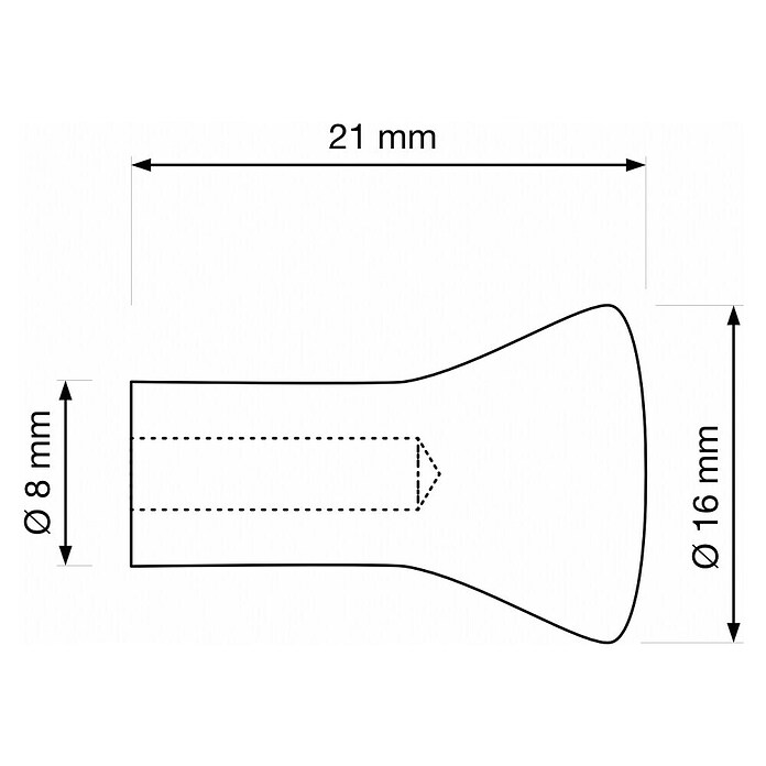 Walteco Meubelknop Tucson (Diameter: 16 mm, Overige, Mat verchroomd) | BAUHAUS