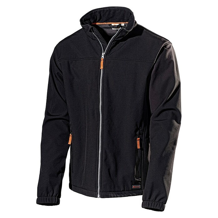 L.Brador Softshell-Jacke 554 P (M, Schwarz)