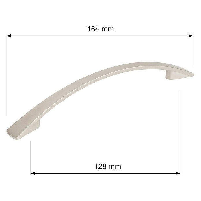 Walteco Meubelgreep Dakota (Gatafstand: 128 mm, Overige, Mat vernikkeld) | BAUHAUS