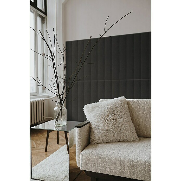 Fllow Wandpolster Velvet (Anthrazit, L x B: 90 x 15 cm) | BAUHAUS