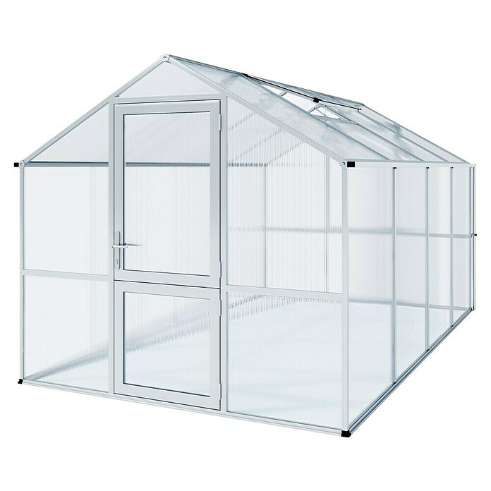 KGT Gewächshaus Rose IV (4,29 x 2,33 x 2,15 m, Polycarbonat, Glasstärke: 10 mm, Pressblank)