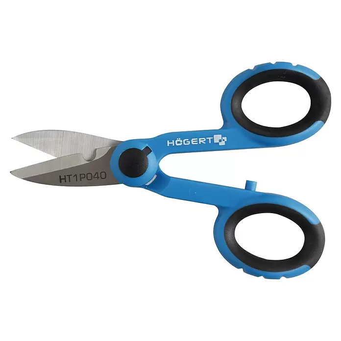 Kabelschere - Blau/Schwarz - Blau-schwarze Universalschere mit Metallklingen und ergonomischen Griffen.