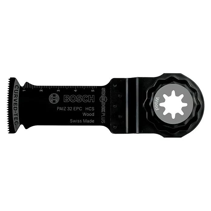 Bosch Tauchsägeblatt Wood PAIZ 32 EPC - 60 x 32 mm, STARLOCK-Plus-System - Bosch PAIZ 32 EPC HCS Holzsägeblatt mit Curved-Tec und Starlock Plus Aufnahme für präzise Holzschnitte.