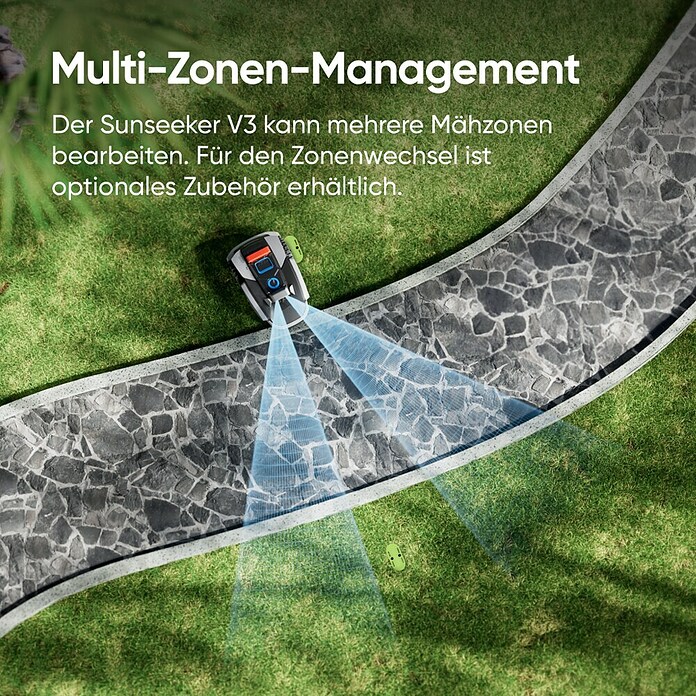 Sunseeker Mähroboter V3 Plus (1 000 m², Schnittbreite: 18 cm, Kamera-gestützte Navigation) | BAUHAUS