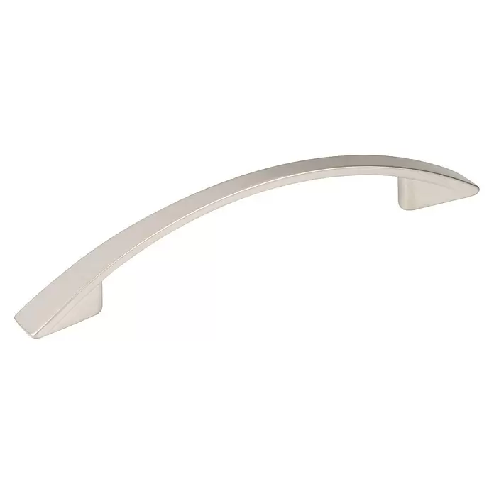 Walteco Möbelgriff Dakota - Lochabstand: 96 mm, Sonstige, Vernickelt matt - Gekrümmter Schrankgriff aus satiniertem Nickel für Schubladen oder Türen.