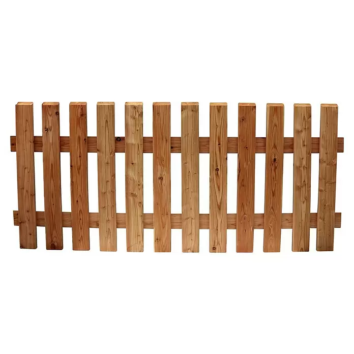 Joda Vorgartenzaun Bremen - 100 x 80 cm, Holz - Holzzaun aus hellem Naturholz.