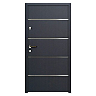 FM Türen Nebeneingangstür N68-02 (110 x 207 cm, DIN Anschlag: Links, Anthrazit)