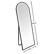 Standspiegel Mira (57 x 160 cm, Schwarz, Metall) | BAUHAUS