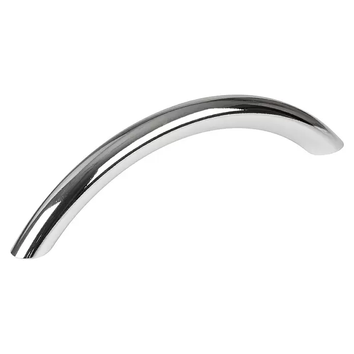 Walteco Möbelgriff Beta - Lochabstand: 96 mm, Sonstige, Verchromt - Gekrümmter, silberner Chrom-Möbelgriff.