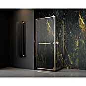 Camargue Palermo Eckdusche (L x B x H: 80 x 80 x 200 cm, Laufrollen tragen in der Höhe bis zu 40 mm auf, Unbeschichtet, Brushed Gold, Glasstärke: 6 mm) | BAUHAUS