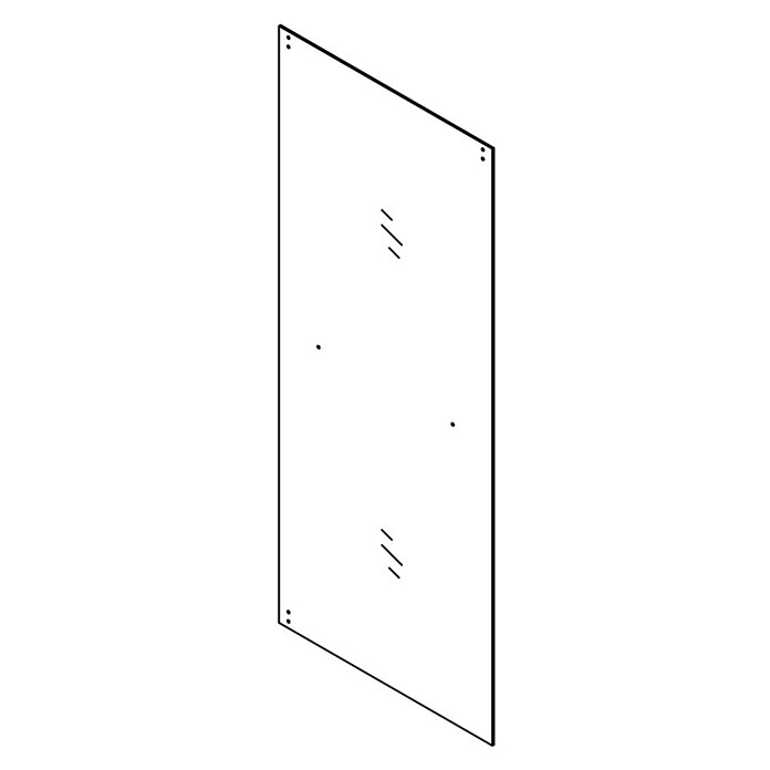 Camargue Palermo Duschwand D (B x H: 80 x 200 cm, Unbeschichtet, Transparent) | BAUHAUS