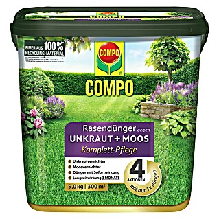 Compo Rasendünger Unkraut + Moos Komplettpflege (Max. Anwendungsfläche: 300 m²)