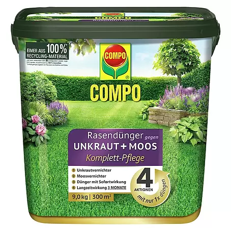 Compo  Rasendünger Unkraut + Moos Komplettpflege