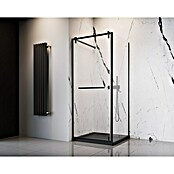 Camargue Perfil para puerta + lateral de ducha Palermo Set B (Negro, Aluminio) | BAUHAUS