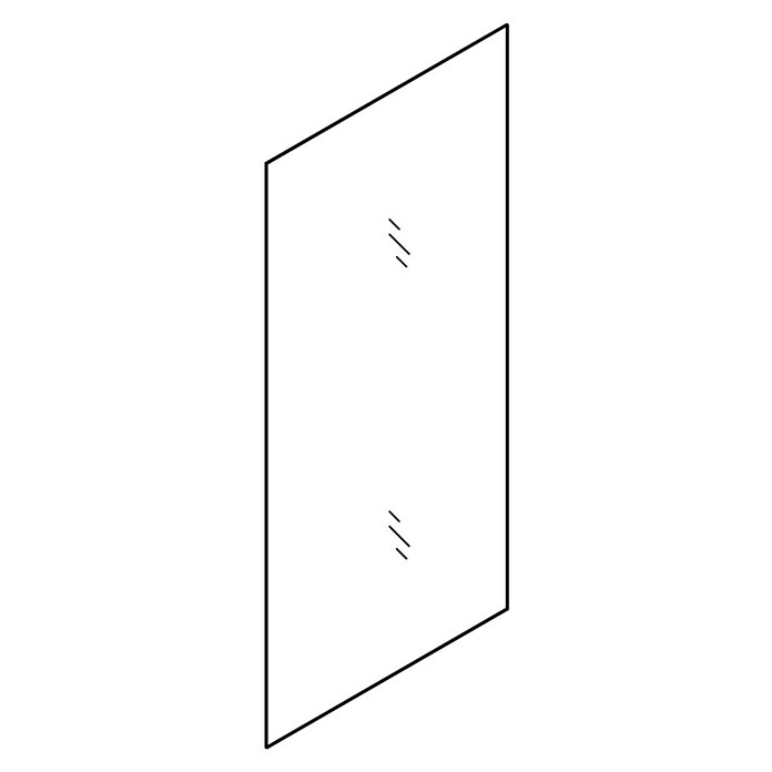 Camargue Palermo Douchewand, zijelement Zijwand (b x h: 90 x 200 cm, Ongecoat) | BAUHAUS