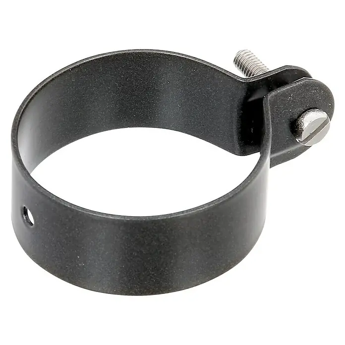 Alberts Zaunschelle - Anthrazit, Geeignet für: Pfosten mit Ø 60 mm - Schwarze Rohrschelle mit Schraube, ideal für sichere Befestigungen und Installationen. Robust und zuverlässig für diverse Anwendungen.