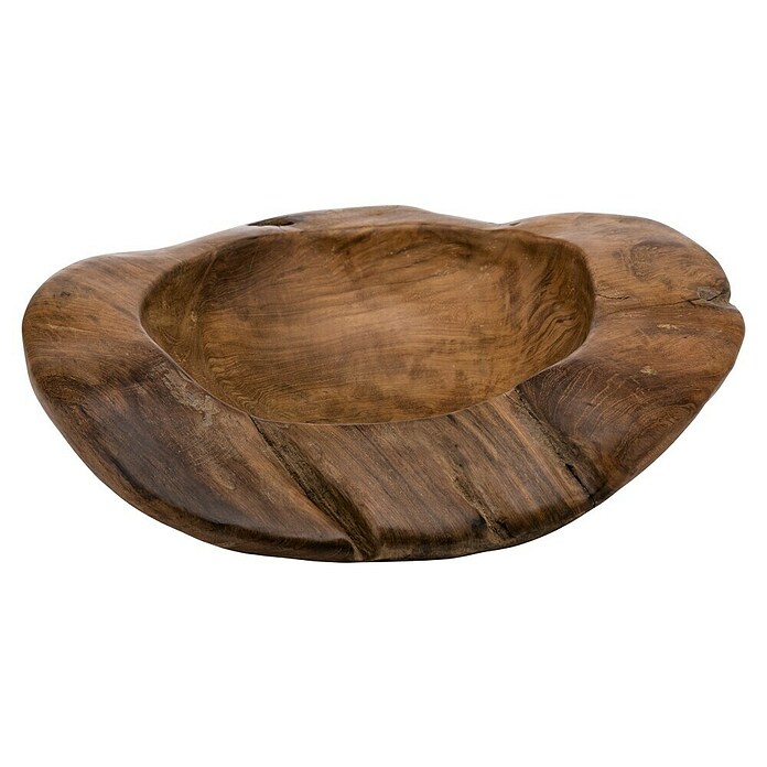 Bandeja de teca (Diámetro: 30 cm)