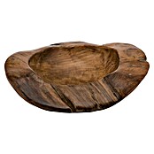 Bandeja de teca (Diámetro: 30 cm)