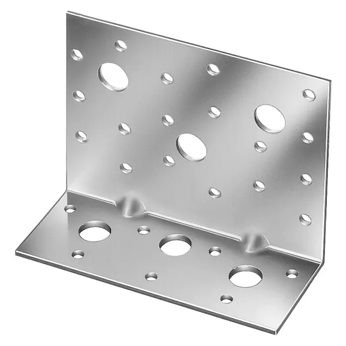 Simpson Strong-Tie Winkelverbinder AE - 48 x 116 x 90 mm, Ungleichschenklig - Metallwinkelverbinder mit Löchern für Holzkonstruktionen und Befestigungen, ideal für robuste Verbindungen.