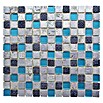Mosaikfliese Quadrat Crystal Mix XCM CB 65 (30 x 32,5 cm, Blau, Glänzend)