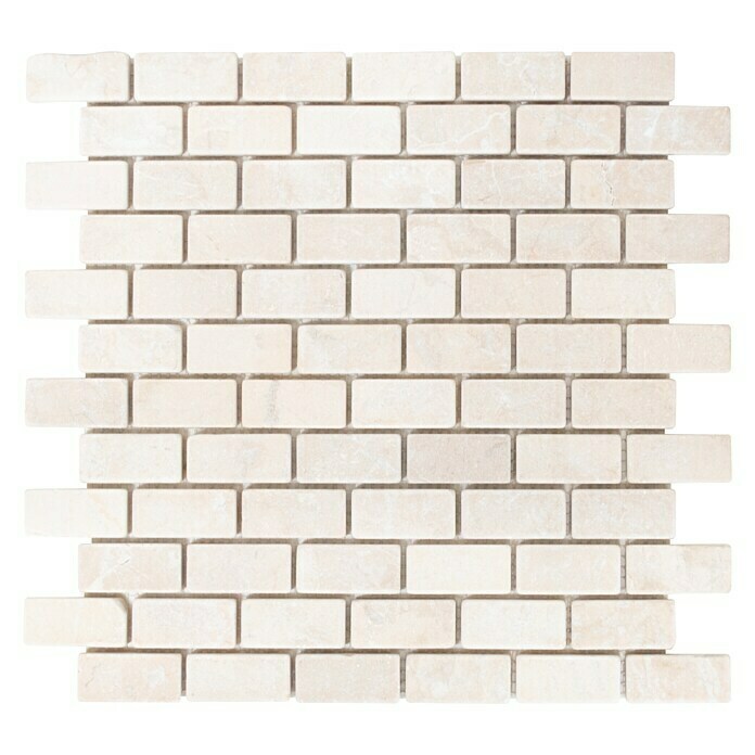 Mosaikfliese Brick Tumbled XNT 46692 (30,5 x 30,5 cm, Weiß, Matt)