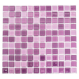 Mozaïektegel vierkant glas Mix CM 4888 (32,7 x 30,2 cm, Lila, Glanzend)