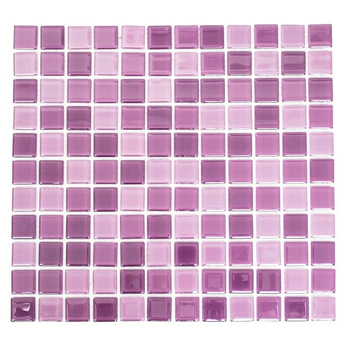 Mosaikfliese Quadrat Crystal Mix CM 488832,7 x 30,2 cm, Lila, Glänzend View From Above