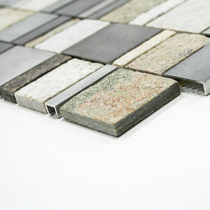 Mozaïektegel Mix XSA 515 (29,6 x 29,8 cm, Zilver, Mat)