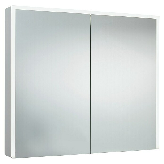 LED-Spiegelschrank Aluminio Star (B x H: 80 x 70 cm, Mit Beleuchtung, Aluminium)