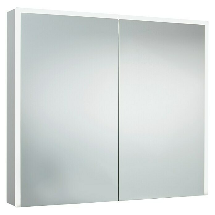 DSK LED-Spiegelschrank Aluminio StarB x H: 80 x 70 cm, Mit Beleuchtung, Aluminium, Silber Unknown