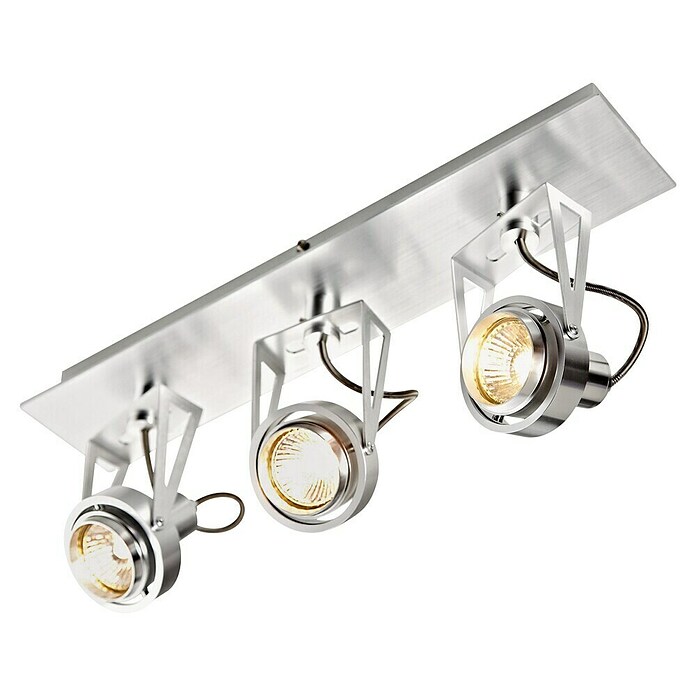Voltolux Tech Foco para pared y techo (3 x 50 W, GU10, Cromo, 3 luces)
