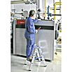 Krause Stabilo Stufen-Doppelleiter (Arbeitshöhe: 2,25 m, Anzahl Tritte: 2 x 3 Stufen, Tiefe Stufen: 80 mm, Aluminium)