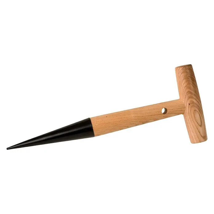 Freund Victoria Plantador de madera - 28 cm - Plantador de madera con punta negra, una herramienta práctica para plantar plántulas y plantas pequeñas en el jardín.
